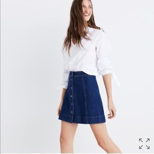 Madewell Metropolis Snap Denim Skirt